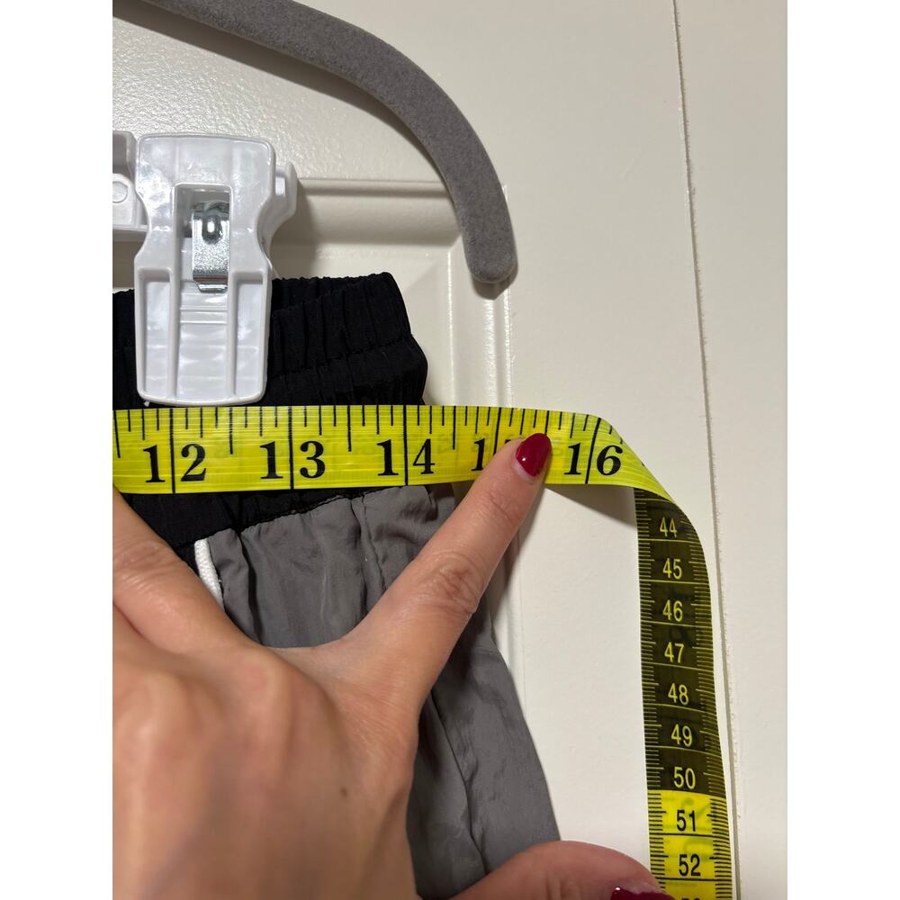 Black and Gray Track Pants with Elastic Waistband - Picture 3 of 7